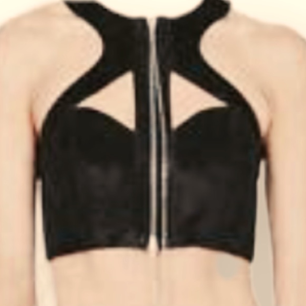 NWT Sass & Bide Black Bustier 100% Lambskin sexy size S